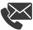 Icon Telefonhörer und Briefumschlag