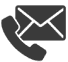 Icon Telefonhörer und Briefumschlag